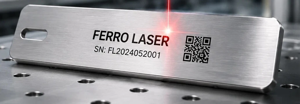 High-speed laser marking on a metal plate